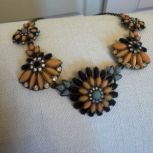 J. Crew blue  and pink Floral Necklace